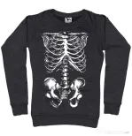 Bluza ADLER dama Ribcage Negru melanj