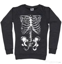 Bluza ADLER dama Ribcage Negru melanj