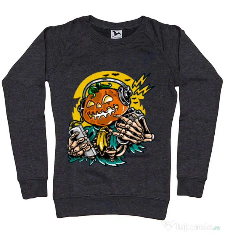 Bluza ADLER dama Pumpkin Music Negru melanj