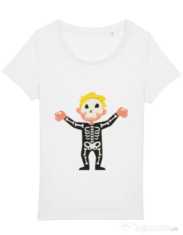 Tricou STANLEY STELLA dama Halloween Skull Alb