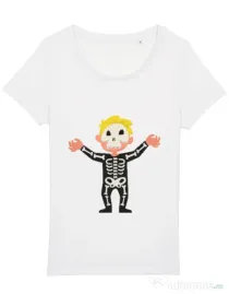 Tricou STANLEY STELLA dama Halloween Skull Alb