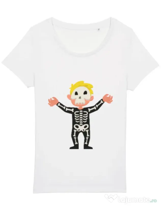 Tricou STANLEY STELLA dama Halloween Skull Alb