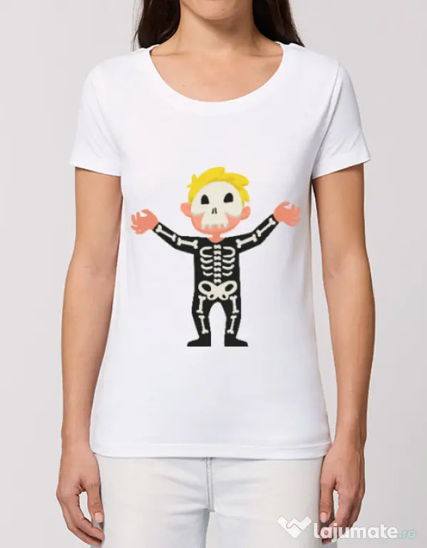 Tricou STANLEY STELLA dama Halloween Skull Alb