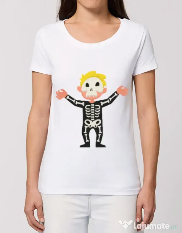 Tricou STANLEY STELLA dama Halloween Skull Alb