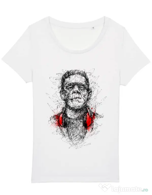 Tricou STANLEY STELLA dama Frankenscratch Alb