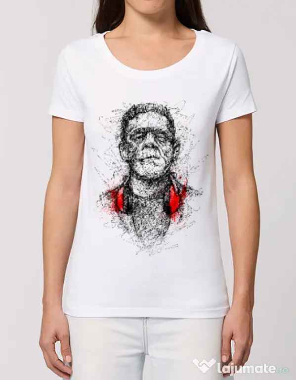 Tricou STANLEY STELLA dama Frankenscratch Alb