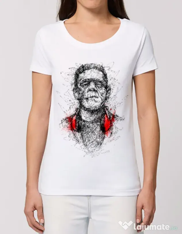 Tricou STANLEY STELLA dama Frankenscratch Alb