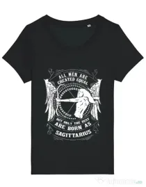Tricou STANLEY STELLA dama The best men are born as Sagittarius Negru