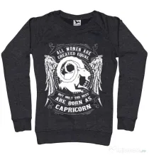Bluza ADLER dama The best women are born as Capricorn Negru melanj