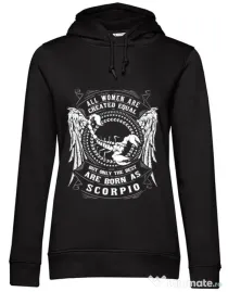 Hoodie dama cu gluga The best women are born as Scorpio Negru