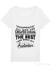Tricou STANLEY STELLA dama The best men are born in september Alb