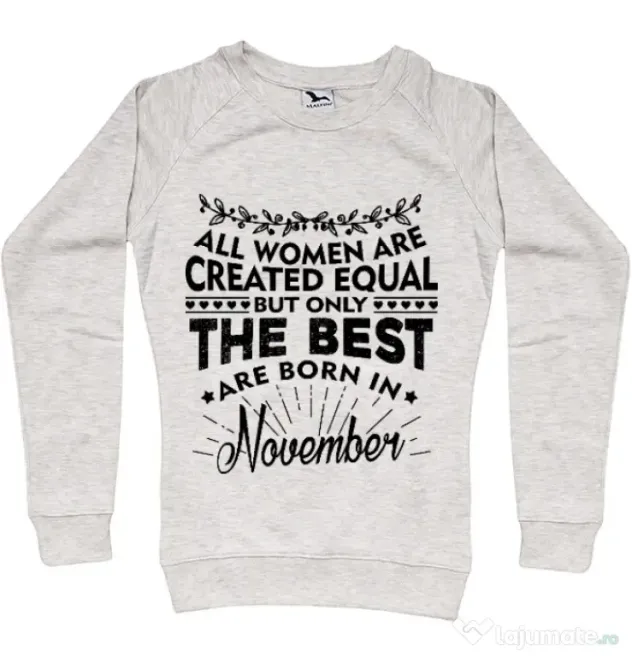 Bluza ADLER dama The best women are born in November Migdala melanj