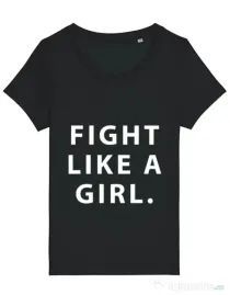 Tricou STANLEY STELLA dama Fight like a girl Negru
