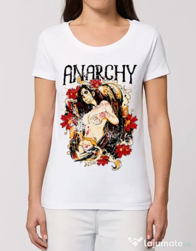 Tricou STANLEY STELLA dama Anarchy angel Alb