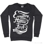 Bluza ADLER dama Everything happens for a reason Negru melanj
