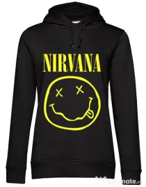 Hoodie dama cu gluga Nirvana Negru