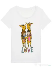 Tricou STANLEY STELLA dama Giraffes love Alb