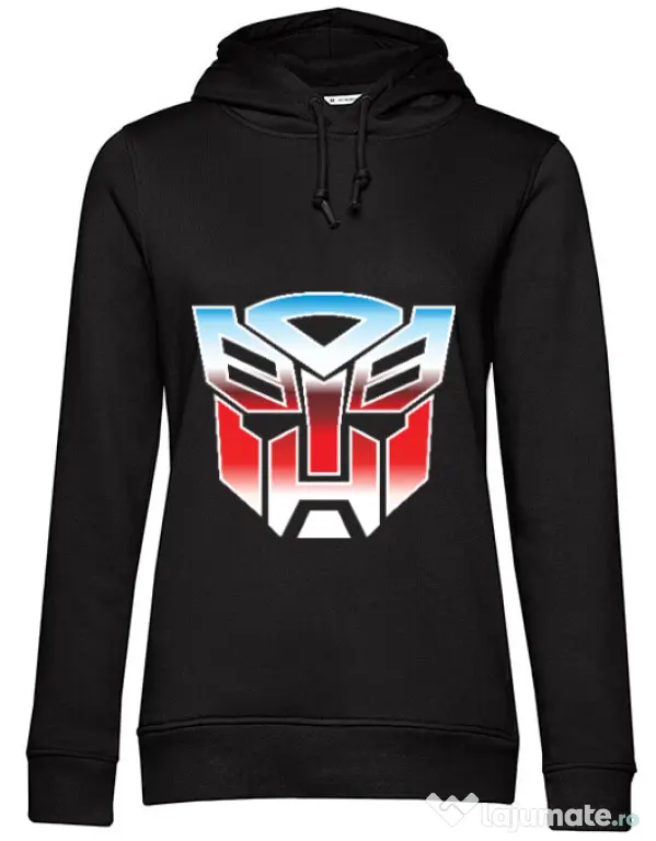 Hoodie dama cu gluga Transformers Negru