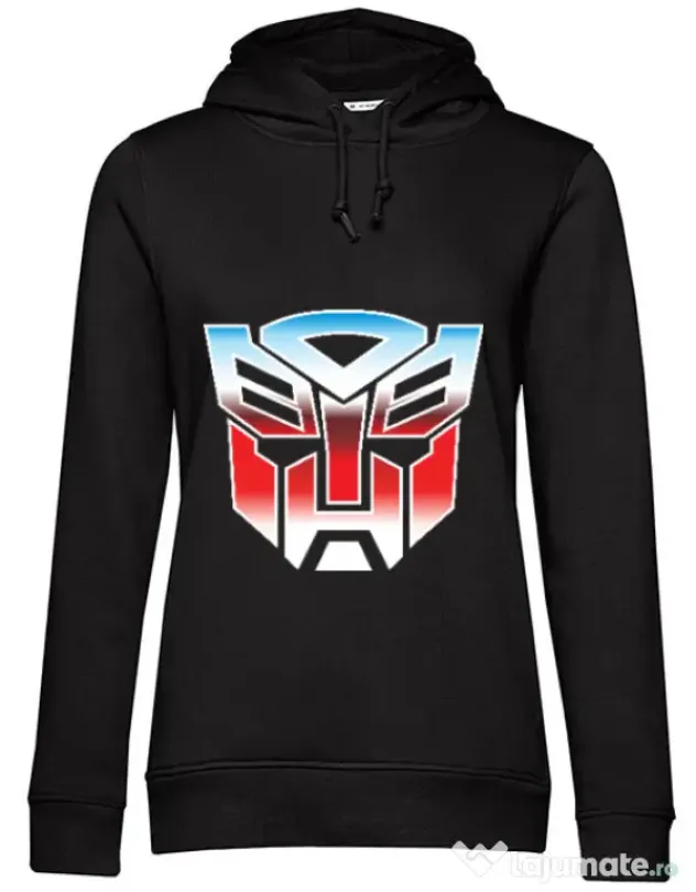 Hoodie dama cu gluga Transformers Negru