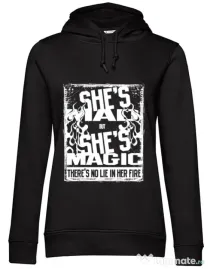 Hoodie dama cu gluga Mad but magic Negru