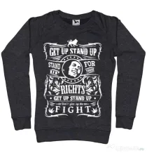 Bluza ADLER dama Stand up for your rights Negru melanj