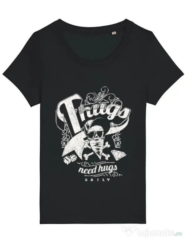 Tricou STANLEY STELLA dama Thugs need hugs Negru
