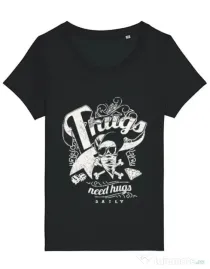 Tricou STANLEY STELLA dama Thugs need hugs Negru