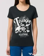Tricou STANLEY STELLA dama Thugs need hugs Negru