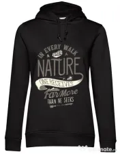 Hoodie dama cu gluga Walk of nature Negru