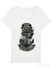 Tricou STANLEY STELLA dama The anchor drops Alb