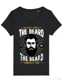 Tricou STANLEY STELLA dama The beard choice Negru