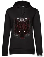 Hoodie dama cu gluga We are freaks Negru