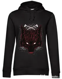 Hoodie dama cu gluga We are freaks Negru
