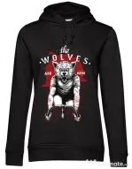 Hoodie dama cu gluga The wolves are here Negru