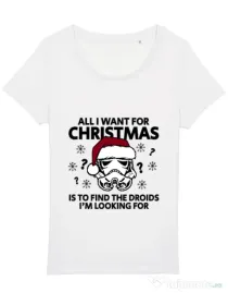 Tricou STANLEY STELLA dama Christmas Trooper Alb