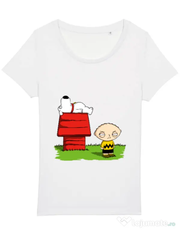 Tricou STANLEY STELLA dama Stewie and Snoopy Alb