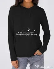 Hoodie dama cu gluga Nu am lut Negru