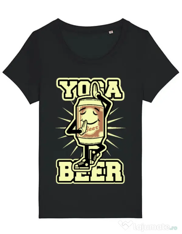Tricou STANLEY STELLA dama Yoga beer Negru
