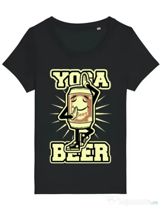 Tricou STANLEY STELLA dama Yoga beer Negru