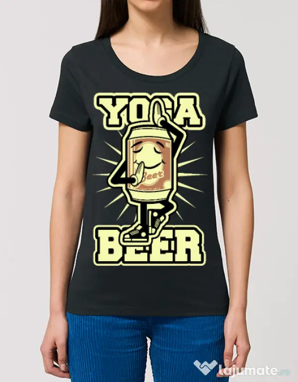 Tricou STANLEY STELLA dama Yoga beer Negru