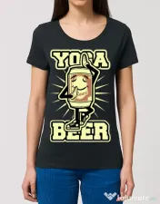 Tricou STANLEY STELLA dama Yoga beer Negru