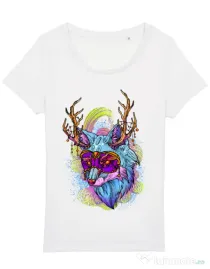 Tricou STANLEY STELLA dama Wolf Alb