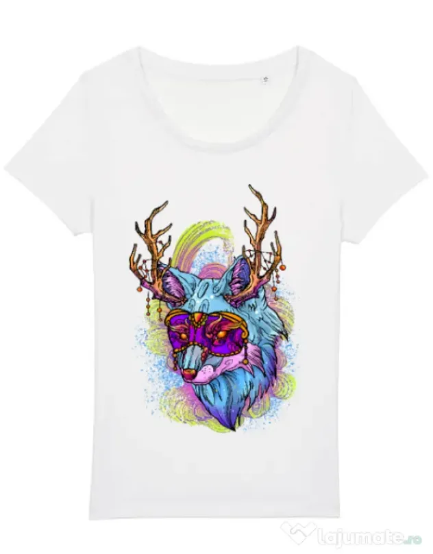 Tricou STANLEY STELLA dama Wolf Alb