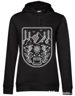 Hoodie dama cu gluga Natural coffee Negru