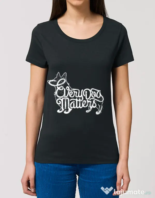 Tricou STANLEY STELLA dama Every dog matters Negru