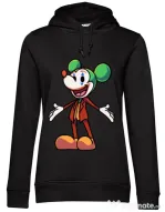 Hoodie dama cu gluga Joker Mouse Negru