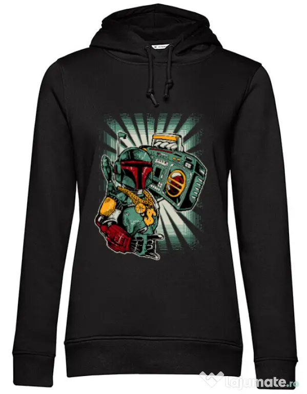 Hoodie dama cu gluga Ghetobobaster Negru