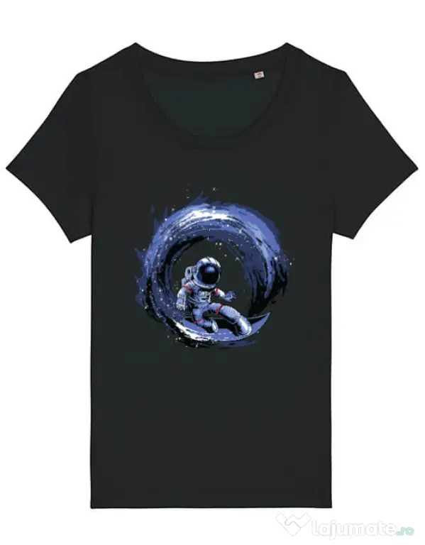 Tricou STANLEY STELLA dama Surfing in space Negru