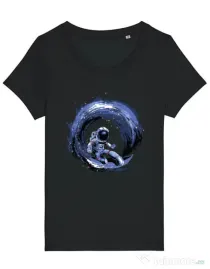 Tricou STANLEY STELLA dama Surfing in space Negru