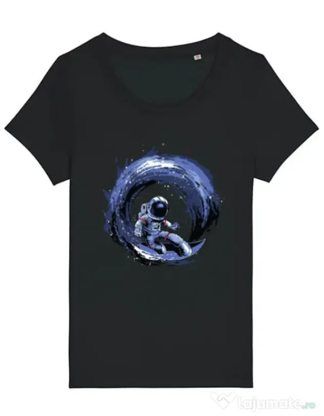 Tricou STANLEY STELLA dama Surfing in space Negru